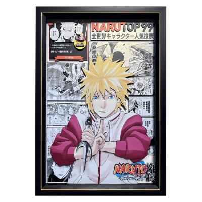 火影集結「波風水門」Namikaze Minato Vertical Naruto 3D Poster Art Frame Custom Paper Sculpture Shadow Box