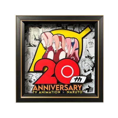 火影集結「春野櫻」Haruno Sakura Naruto 3D Poster Art Frame Custom Paper Sculpture Shadow Box